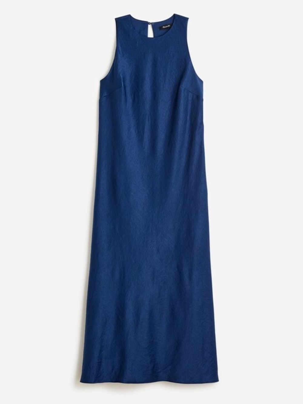 NWT Madewell Deep Cobalt Satin Sleeveless Maxi Dress Blue Sz 12